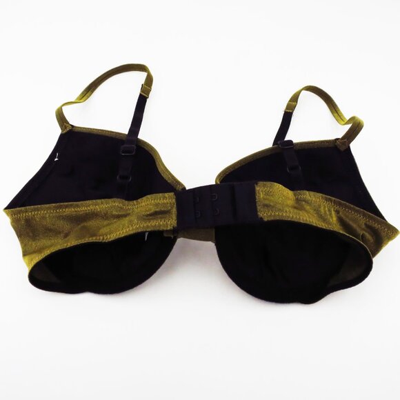 Lily of France Liquid Gold Iridescent Underwire Push Up Bra 34D - Picture 7 of 8